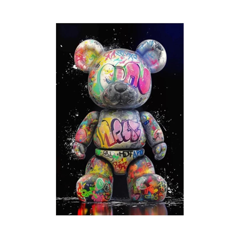 Banksy Pop Art Graffiti Canvas Poster | Love Sign Wall Art Canvas Art Print Peaceful Pleasures Health and Wellness W7046 20x30cm Unframed