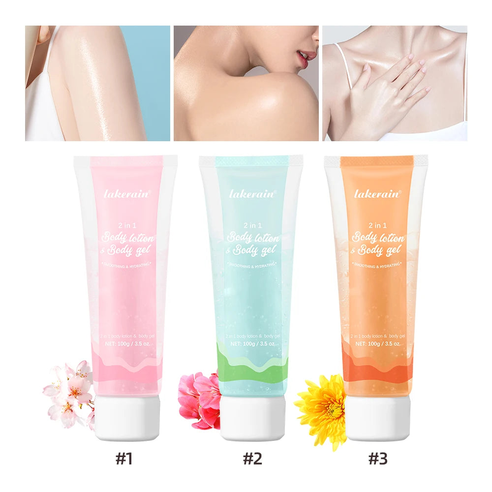 2-in-1 Body Lotion Body Gel Nature Lock Water Anti Aging Brightening Repairing Improve Skin Elasticity Double-tube Body Lotion Peaceful Pleasures Health and Wellness