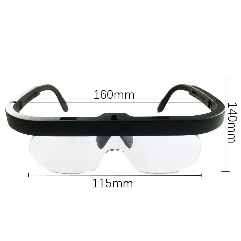 Head-Mounted Illuminating Microscope Telescopic Magnifier Glasses Loupes Led Light Jewelry Watch Repair Tools Peaceful Pleasures Health and Wellness