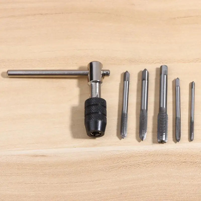 5-Piece T-Handle Tap Wrench Set M3–M8 Thread Tapping Tool Kit Hand Tap Wrench Set Peaceful Pleasures Health and Wellness