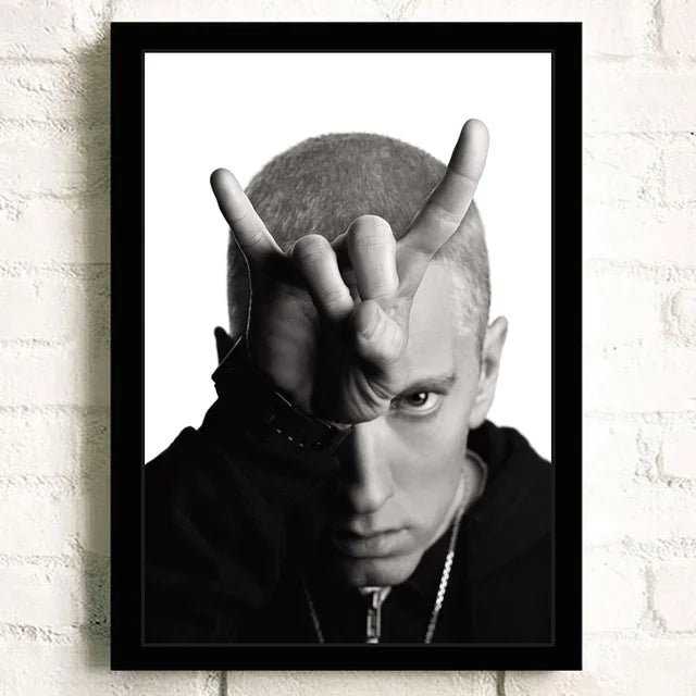 Super Rapper Eminems Posters and Prints Great Rap Singer Canvas Painting Music Star Wall Art Picture for Bedroom Home Decor Peaceful Pleasures Health and Wellness