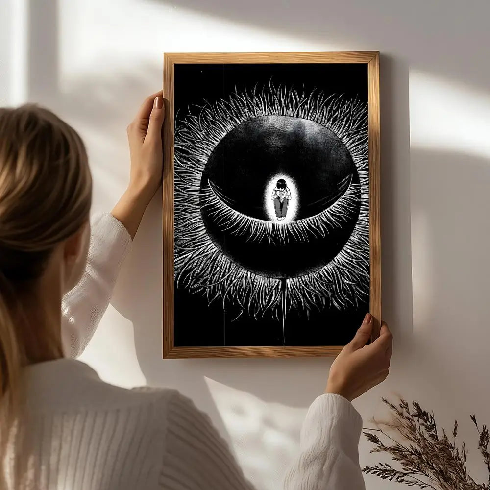 Anime T-The Flowers of Evil Poster HD Self Adhesive Waterproof Wall Art Ideal for Home Office Dorm Bedroom Great Gift Peaceful Pleasures Health and Wellness White3 40X50cmNoframe