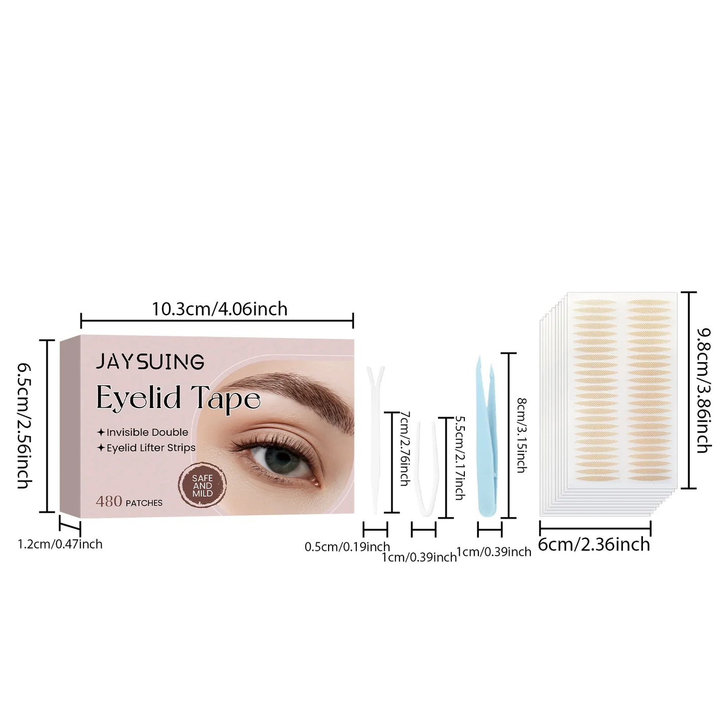 480pcs Invisible Eyelid Tape Create Big Eye Shape Natural Fit Thin Soft Breathable Portable Easy Apply Instant Eye Lift Strips Peaceful Pleasures Health and Wellness