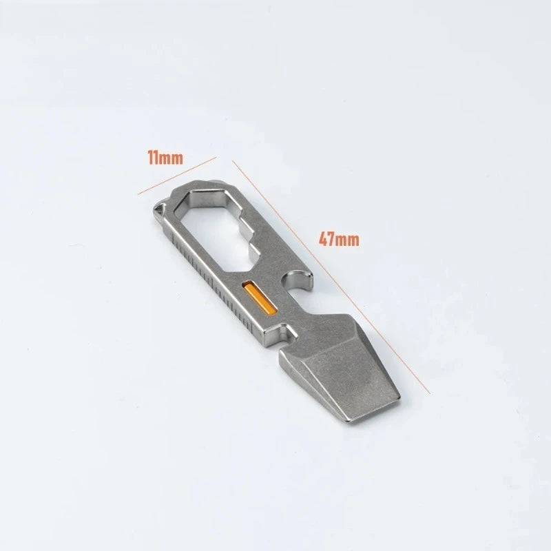 Titanium Mini Keychain Multitool | EDC Camping Survival Tool Keychain Multitool Peaceful Pleasures Health and Wellness