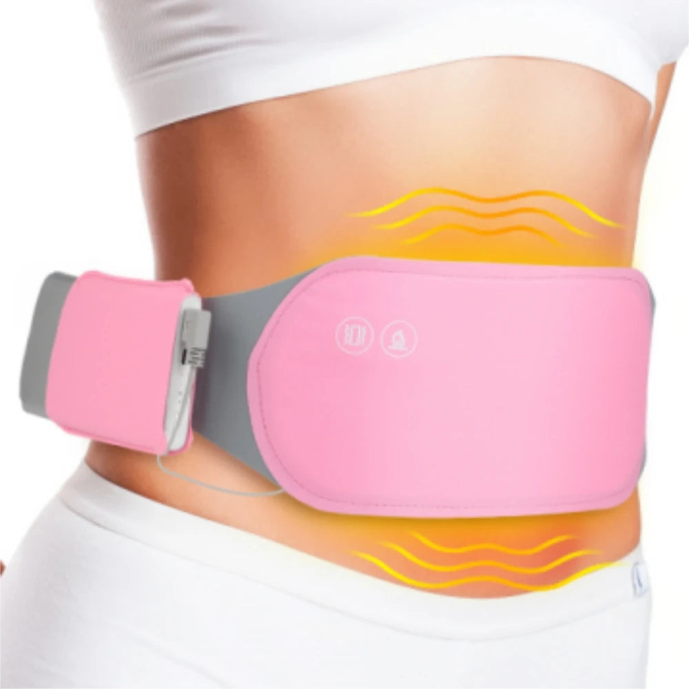 Heating Pad for Menstrual Cramps USB Powerbank Waist Massage Uterus Warm Belt 6 Vibration 3 Constant Temperature Abdomen Warmer Peaceful Pleasures Health and Wellness