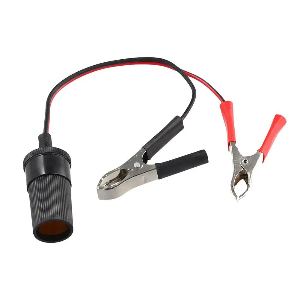 Car Cigarette Lighter Extension Cord Adapter Socket Charger With Crocodile Clip Connection Line Car Socket Plug Peaceful Pleasures Health and Wellness Default Title