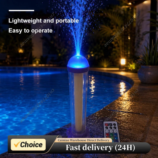 LED Glowing Rainbow Water Blaster Pops Like Magic Creativity Squirt Water Blaster Guns for Pool Party Outdoor Summer Water Games Peaceful Pleasures Health and Wellness