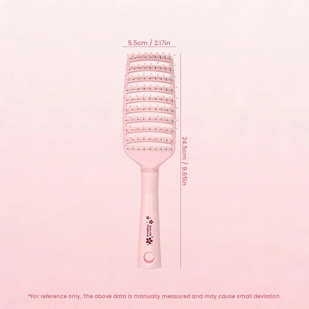 Cherry Blossom Pink Vent Hair Brush – Round-Tip Bristles