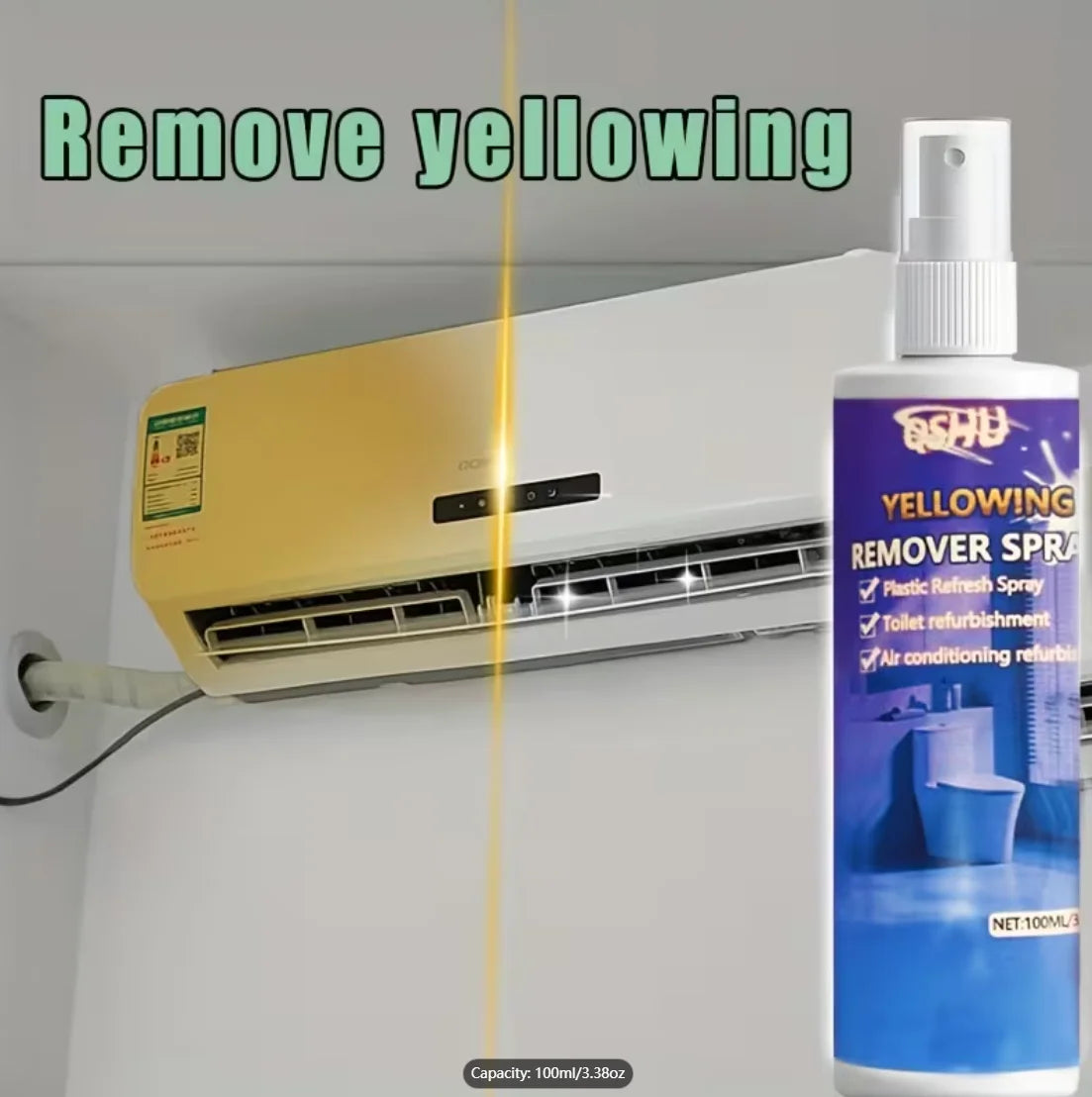 Plastic Yellowing Remover Spray 100ml – Restores White Surfaces