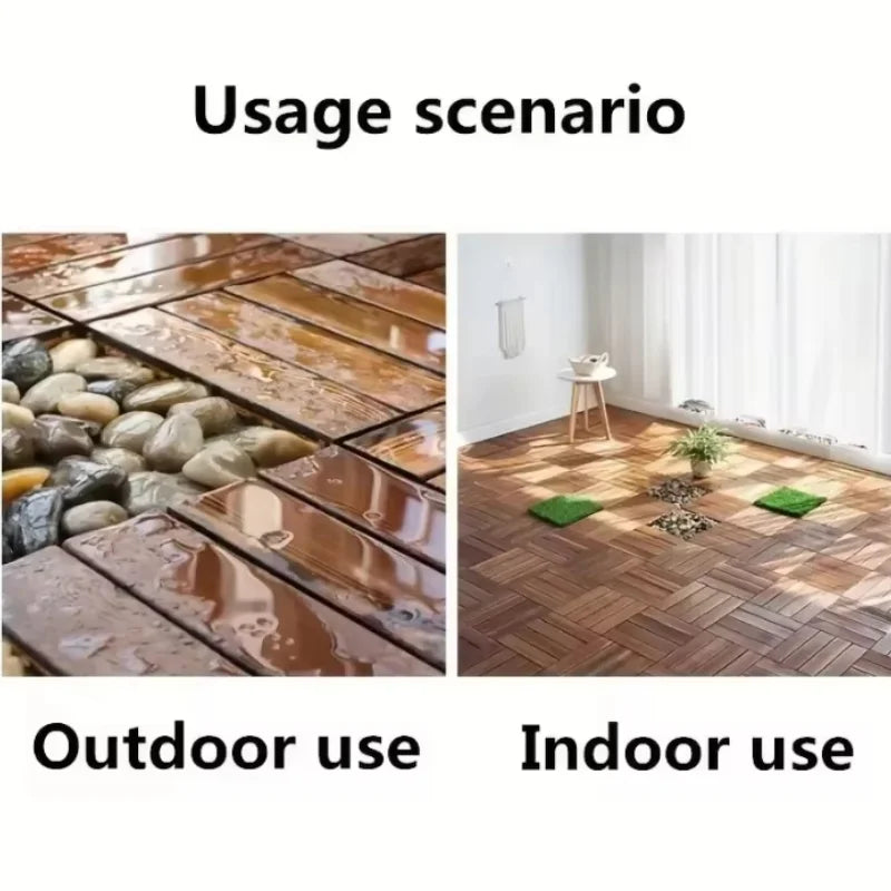 Solid Wood Flooring Balcony Bathroom Courtyard DIY Garden Terrace Outdoor Splicing Flooring Waterproof And Anti Slip Floor Mat Peaceful Pleasures Health and Wellness