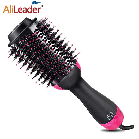 Women Hair Dryer Brush Hair Dryer Straightener Curler Massager 4 In 1 Rapid Warming One Step Volumizer Hot-Air Hair Brushes Peaceful Pleasures Health and Wellness