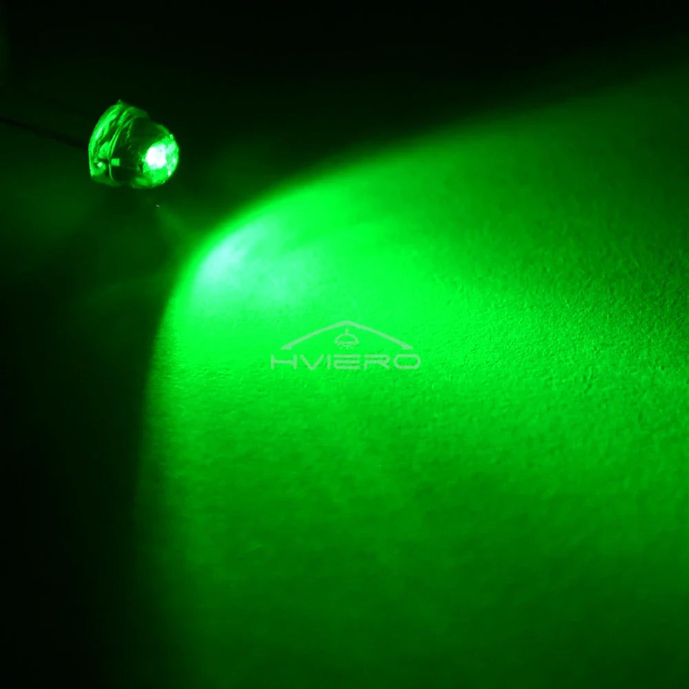 5mm Straw Hat LED Diodes 100/200pcs – 9 Colors, Ultra Bright