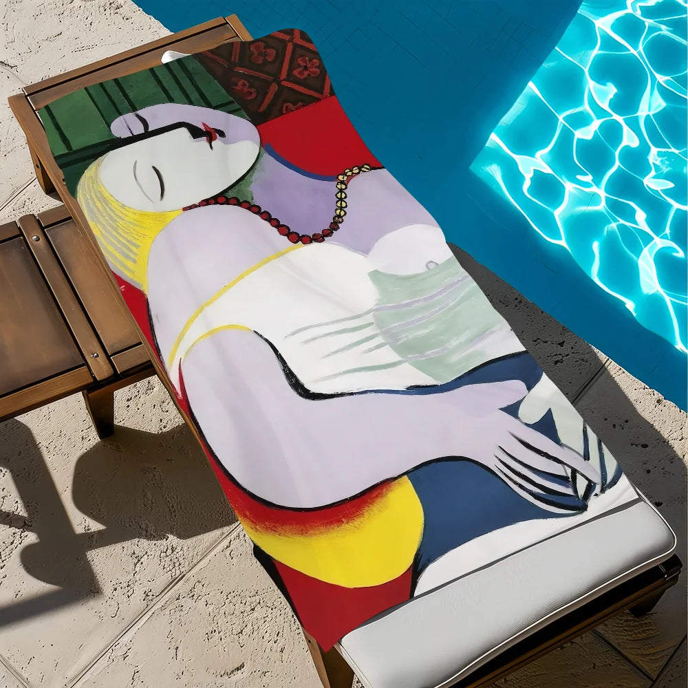 Pablo Picasso Art Quick-Dry Beach Towel | Pool, Gym & Travel Quick-Dry Beach Towel Peaceful Pleasures Health and Wellness z3 STJ150x200CM