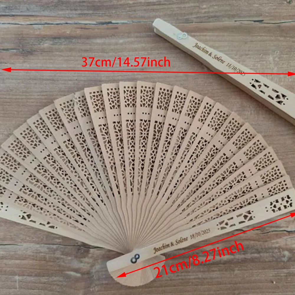 Custom 10Pcs Wooden Hand Fan Engraved Folding Wedding Fan Bachelorette Party Supplies Bridal Shower Bridesmaid Guest Gift Peaceful Pleasures Health and Wellness