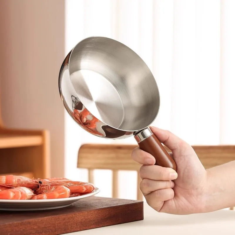 Stainless Steel Small Cooking Pot | Milk & Noodle Pot for One Small Saucepot Peaceful Pleasures Health and Wellness