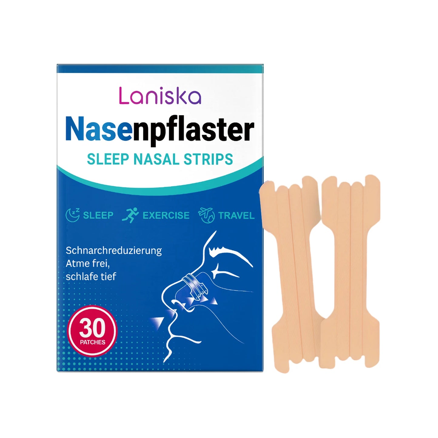 Gentle Nighttime Nasal Strips – Breathable, Unisex, All Skin Types