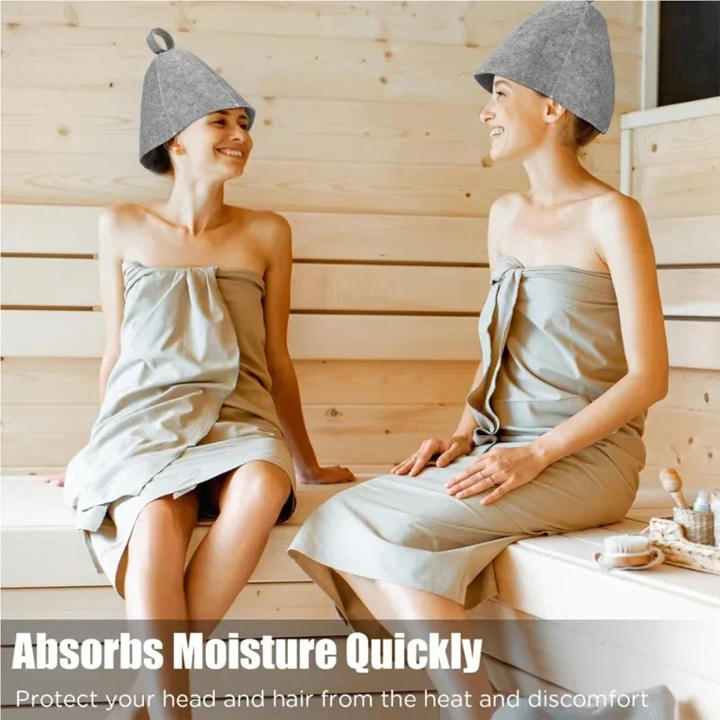 Wool Felt Sauna Hat – Unisex Russian Banya Cap | Bath House