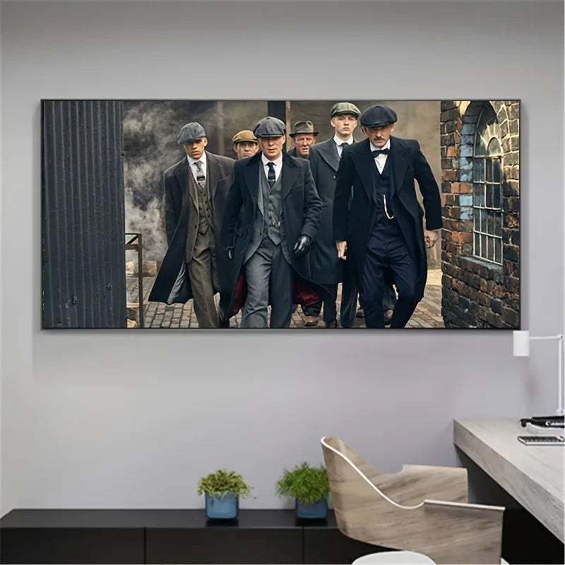 Vintage Art Deco Gangster Film Canvas Wall Art Print | Unframed Canvas Wall Art Print Peaceful Pleasures Health and Wellness