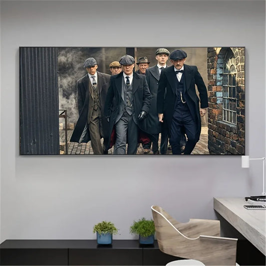Vintage Art Deco Gangster Film Canvas Wall Art Print | Unframed Canvas Wall Art Print Peaceful Pleasures Health and Wellness