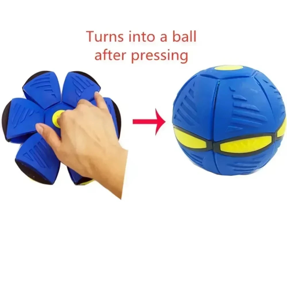 Magic Flying Saucer Bouncy Stomp Ball Foot Pressure Decompression Vent Indoor Outdoor Toys for Kids Pets Peaceful Pleasures Health and Wellness