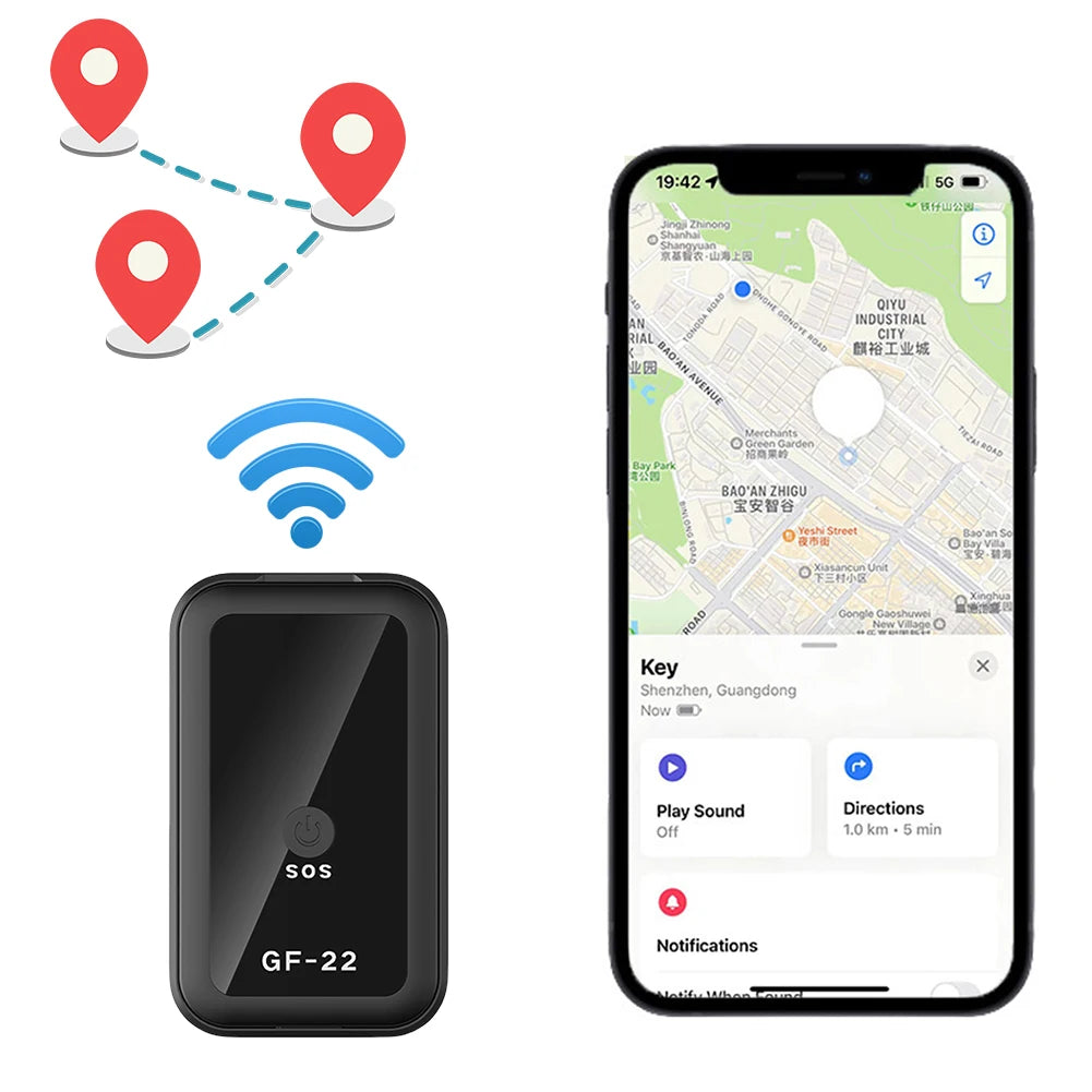 Mini GF-22 GPS Tracker – Real-Time Locator for Cars, Pets & Kids Peaceful Pleasures Health and Wellness United States