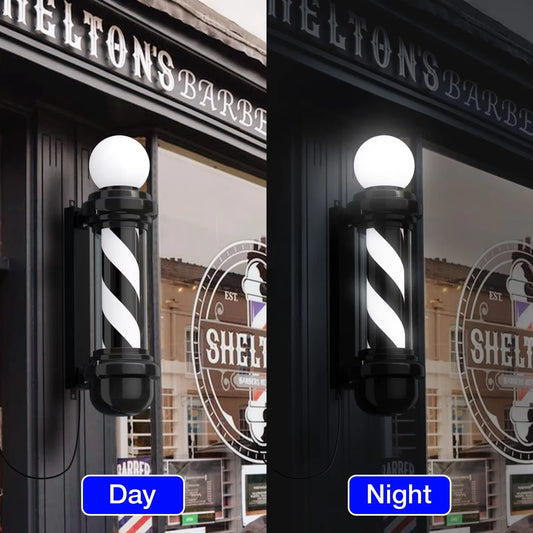 Barber Shop Outdoor Rotating LED Light Waterproof Energy-Saving Wall Mounted Night Light Salon 27 Inch Wall Light Open Sign Peaceful Pleasures Health and Wellness