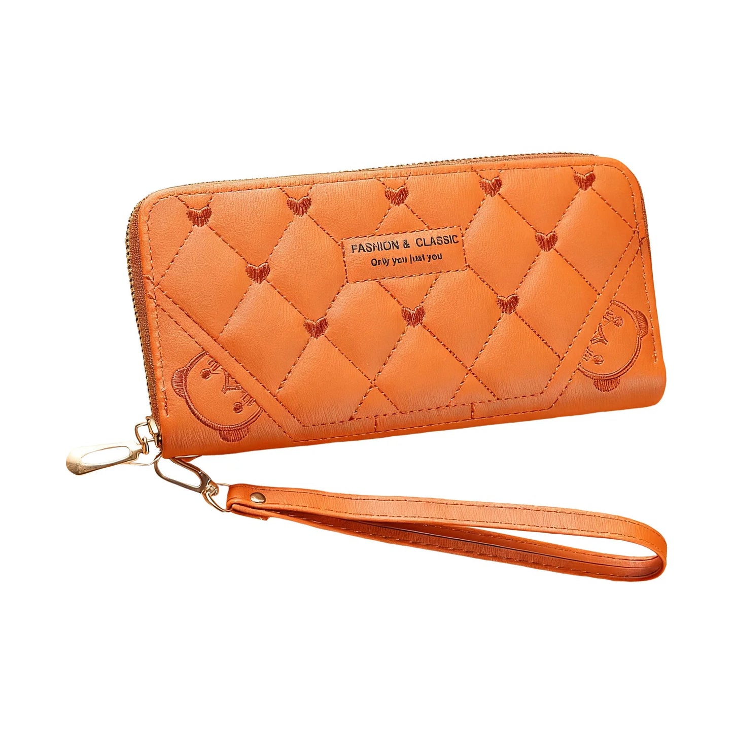 Long Wallet With Zipper Large Capacity Clutch Purse Multi Function Phone Coin Pouch For Women Peaceful Pleasures Health and Wellness Brown