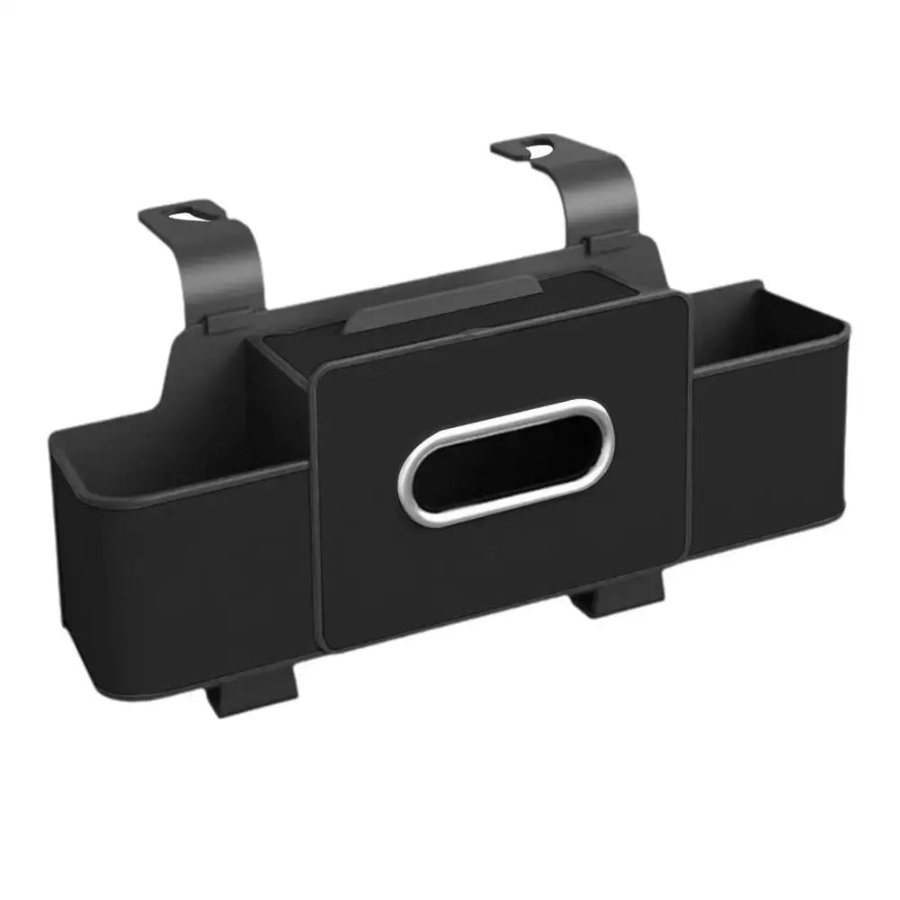 Car Seatback Storage Box Multi-Function Tissue Holder Car Cup Holder Seatback Storage Compartment Interior Decorative Hook Peaceful Pleasures Health and Wellness B