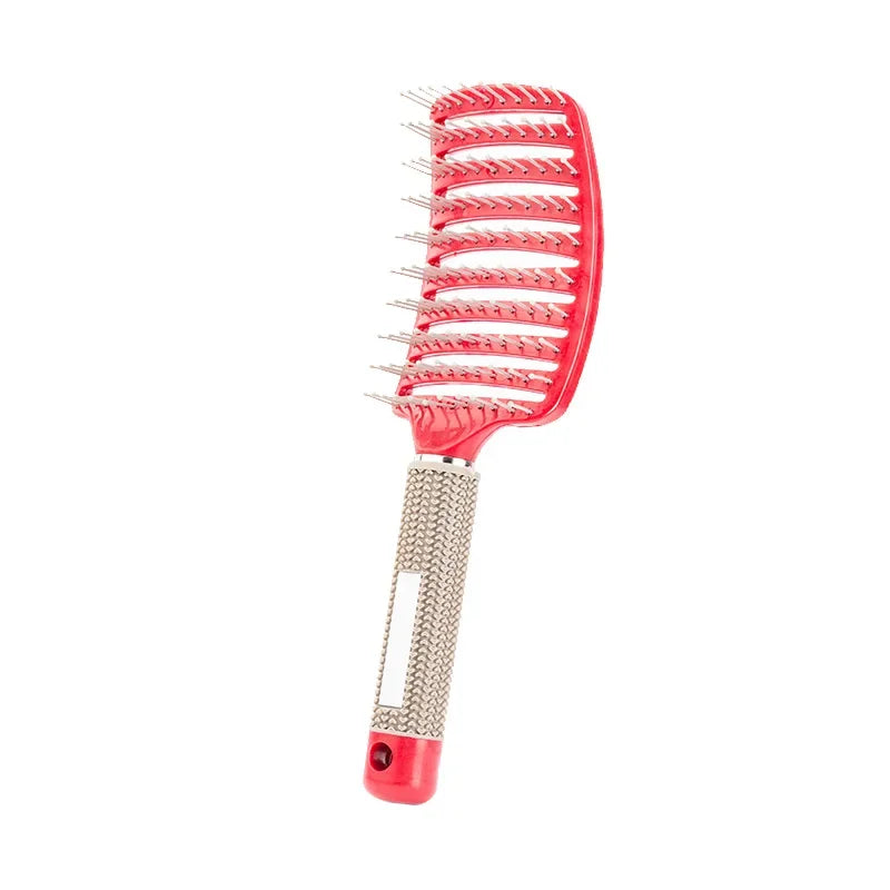 Hair Brush Scalp Massage Comb Hairbrush Bristle;Nylon Women Wet Curly Detangle Hair Brush for Salon Hairdressing Styling Tools Peaceful Pleasures Health and Wellness red hairless