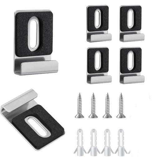4-Pack Matte Black Stainless Steel Mirror Clips & Brackets Mirror Mounting Clips Oasis Select