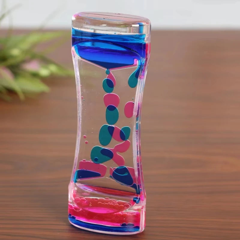 Liquid Motion Bubbler Timer Pack of Colorful Hourglass Liquid Bubbler Fidget Sensory Toy for Anxiety Autism Calm Relax Kids Peaceful Pleasures Health and Wellness