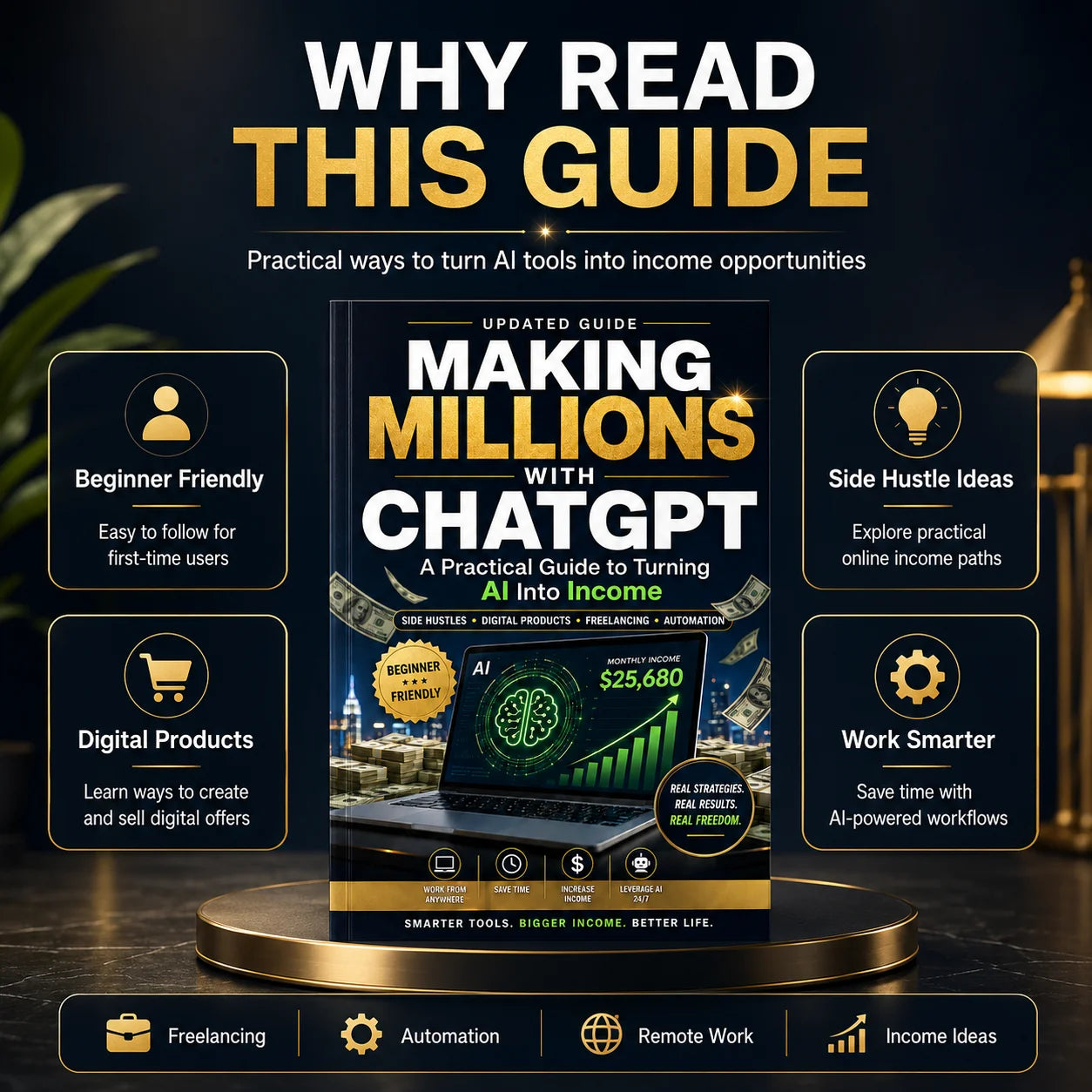 ChatGPT Income Guide Book Learn How Monetize AI Tools Work Home