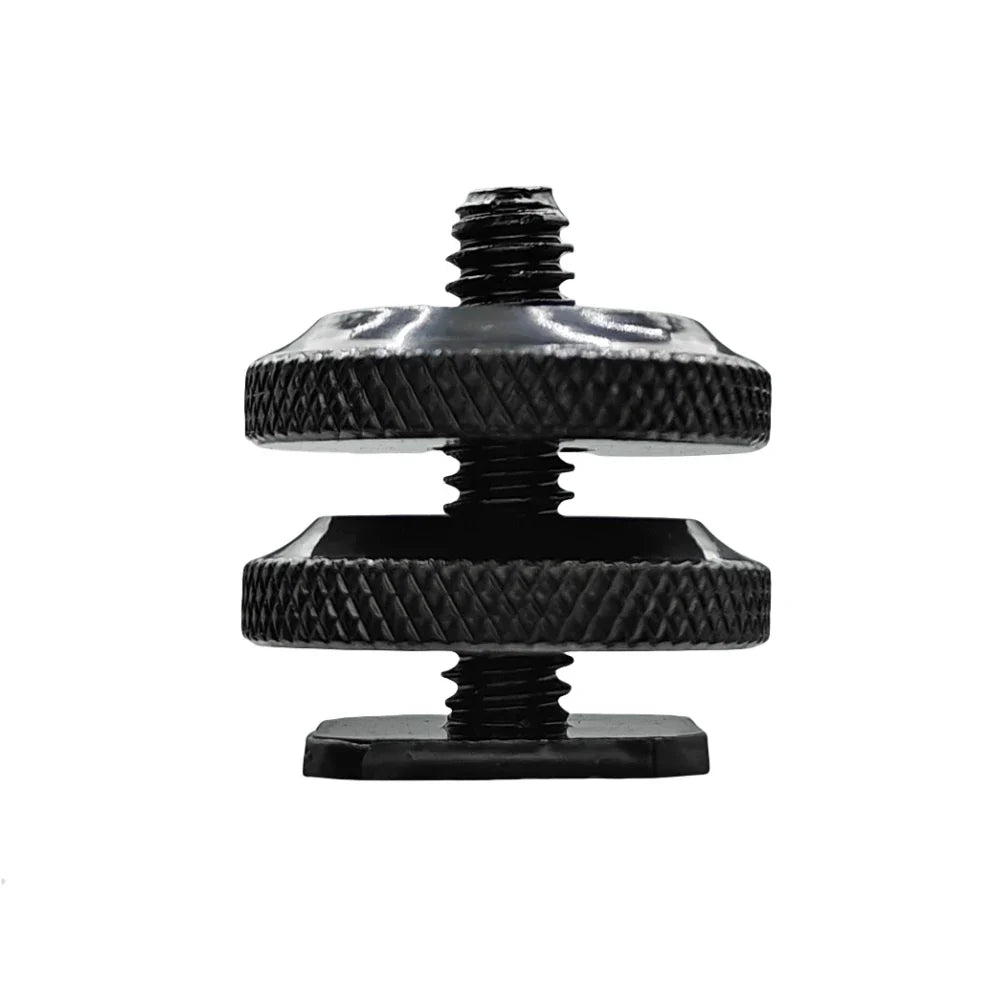 Dual Nut 1/4" Hot Cold Shoe Mount Adapter for DSLR & GoPro
