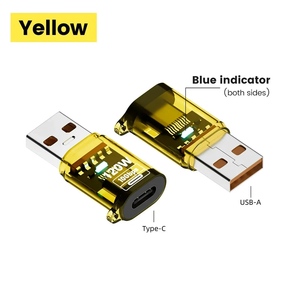 USB-C to USB-A OTG Adapter 120W Fast Charging USB 3.2 10Gbps