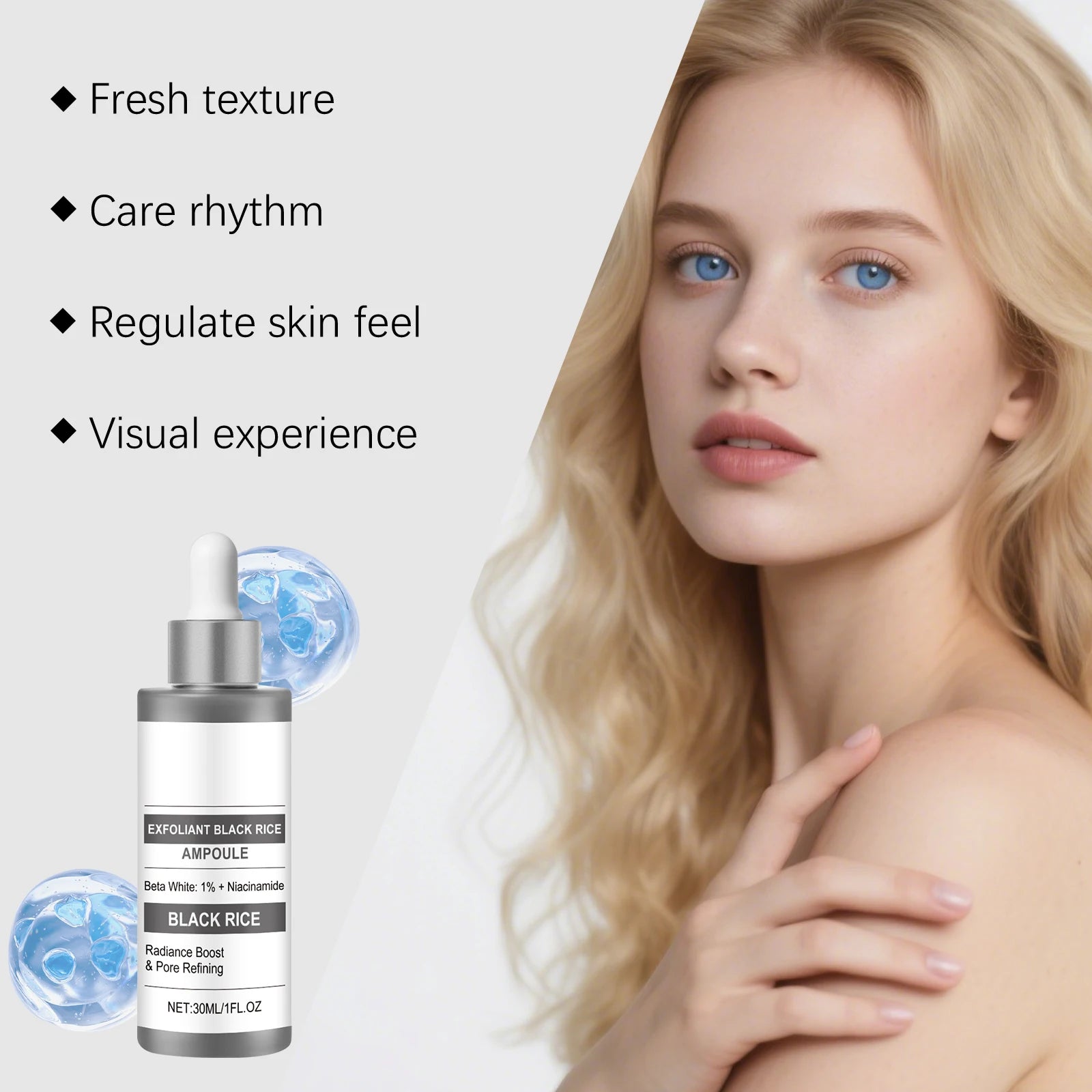 Salicylic Acid Black Rice Essence Deep Gentle Exfoliation Reduce Blackheads Improve Dullness Unclog Pores Facial Brighten Serum Peaceful Pleasures Health and Wellness