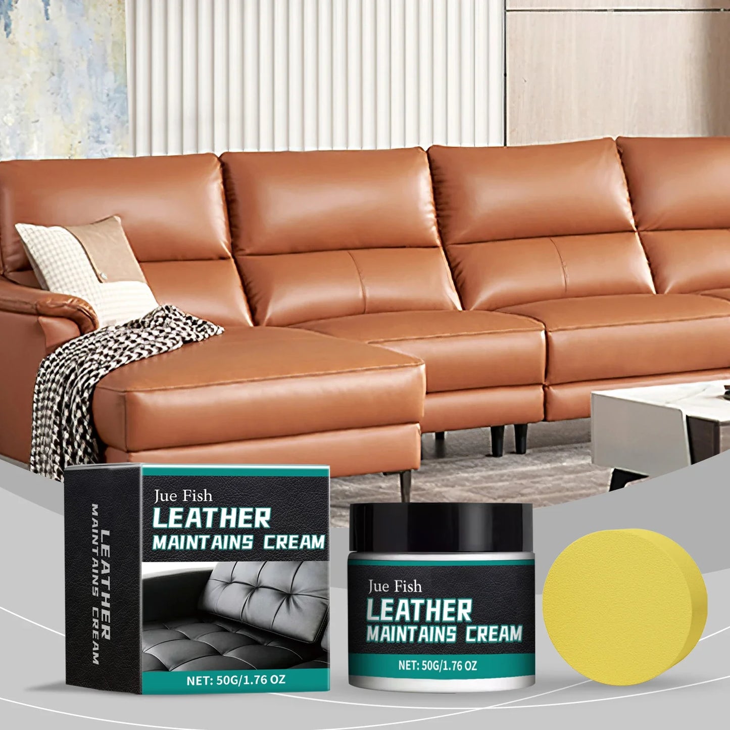 Jue-Fish Leather Care Cream – Polish, Clean & Restore (50g)
