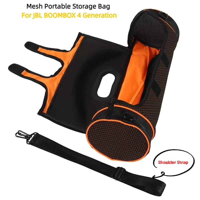 Mesh Storage Bag for JBL Boombox 4 with Shoulder Strap