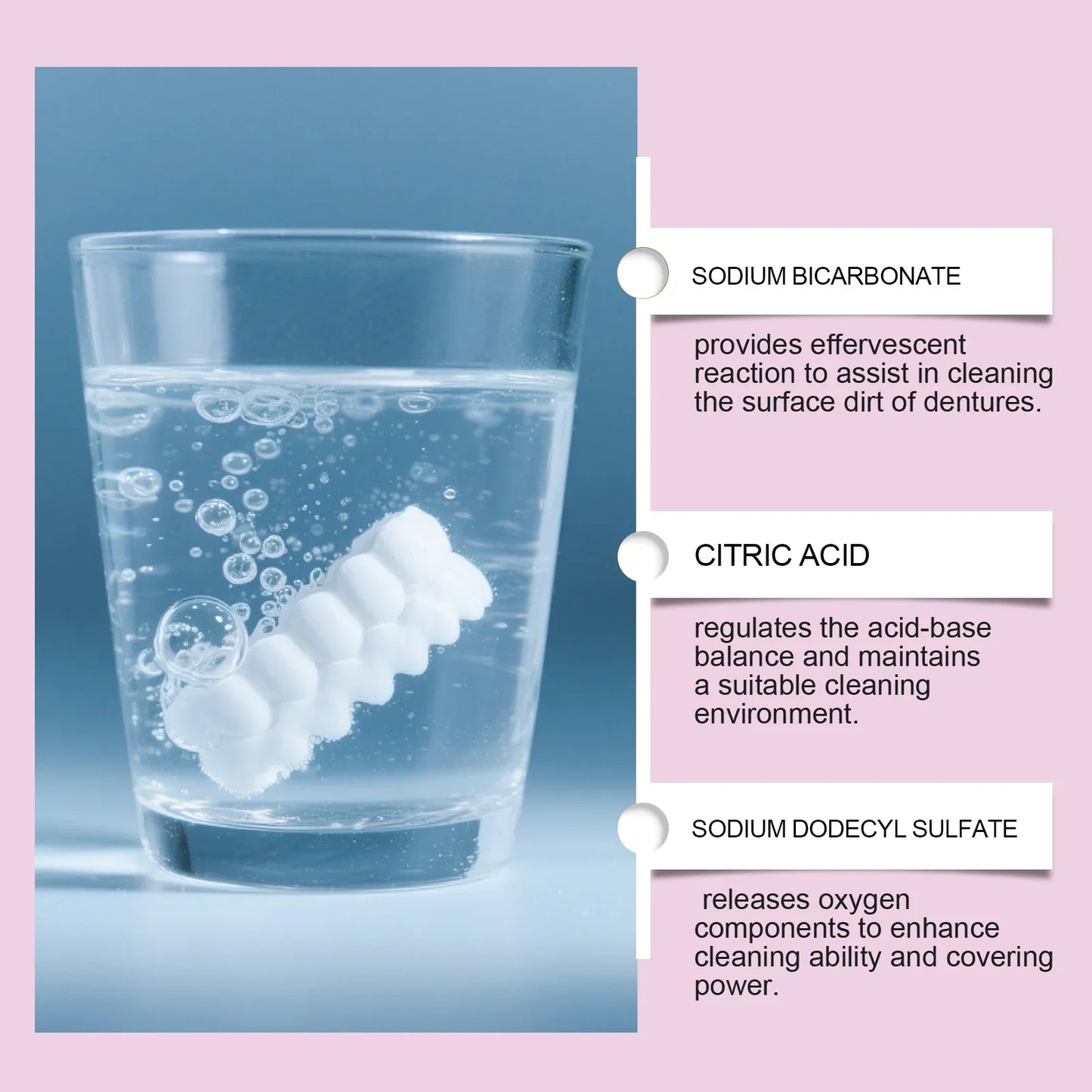 Denture Cleaning Effervescent Tablets – Deep Clean & Fresh