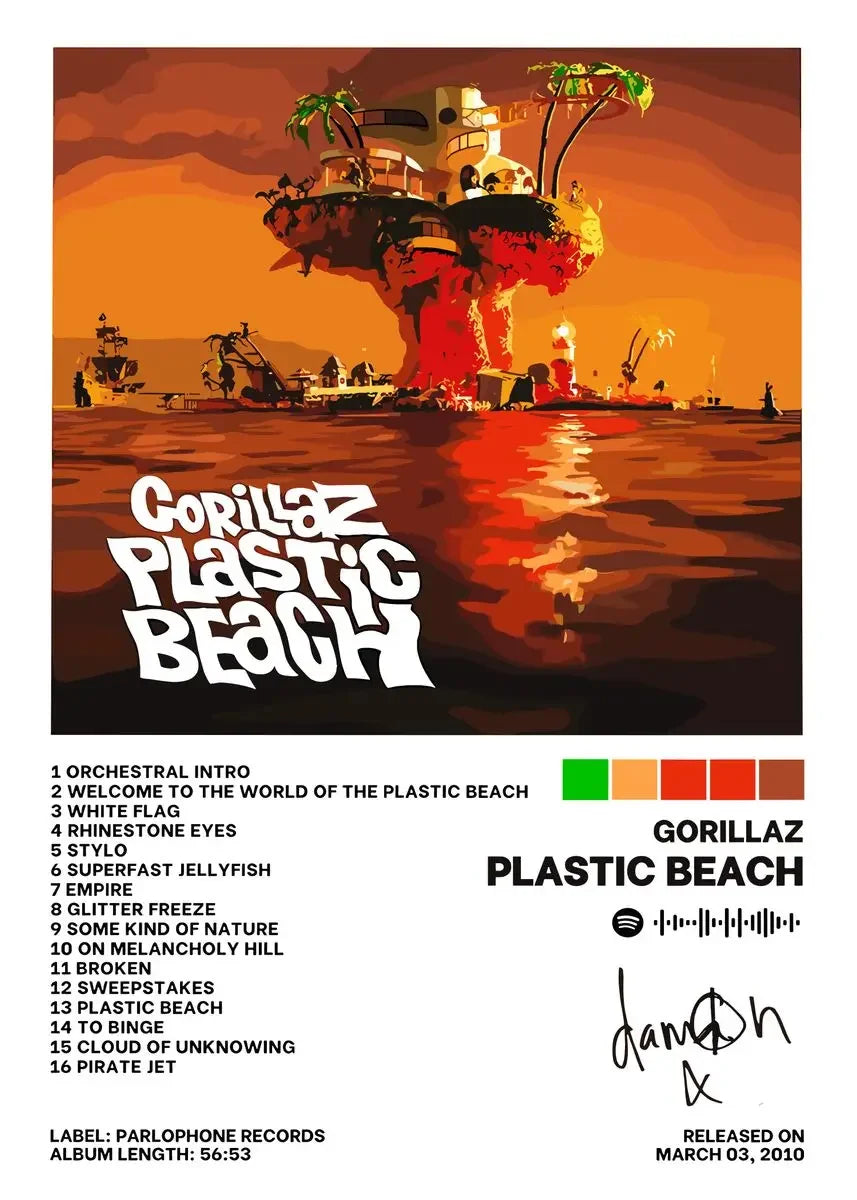 Gorillaz Canvas Wall Art Poster | Hip Hop Music Fan Decor