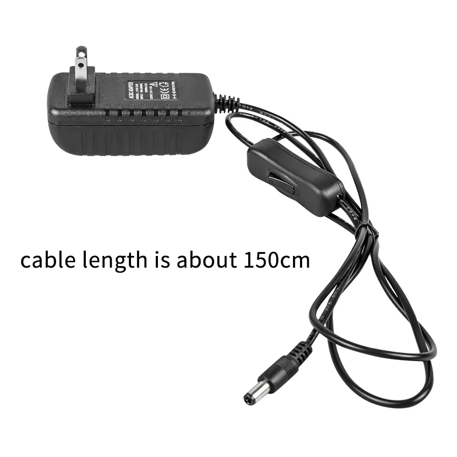 12V Power Supply Adapter with Switch EU/US Plug Charger Converter AC 100-240V To DC 12V LED Lighting Transformer Driver 1A 2A 3A Peaceful Pleasures Health and Wellness
