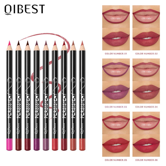 12pcs Lipliner Pencil Sets Lasting Waterproof Lip Liner Pens Cosmetic Professional Multi-functional Makeup Colorful Lipliner Set Peaceful Pleasures Health and Wellness