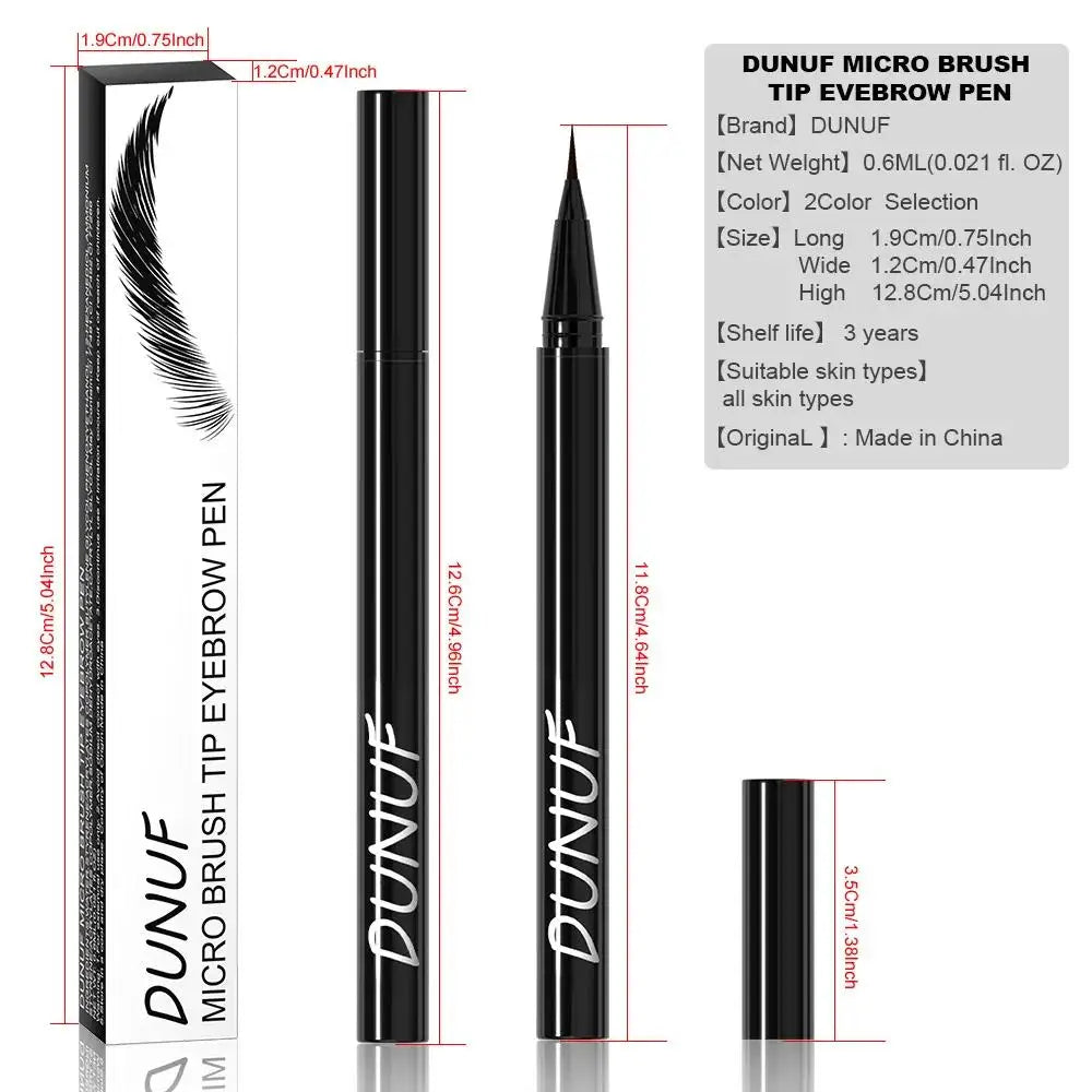 DUNUF Waterproof Liquid Eyebrow Pencil – Long-Lasting 2 Colors
