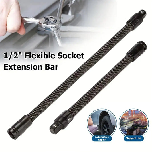 1/2" Flexible Extension Bar 250/350mm High Torque Flexible Shaft Drive Socket Extension Rod for Ratchet Wrench Auto Repair Tools Peaceful Pleasures Health and Wellness