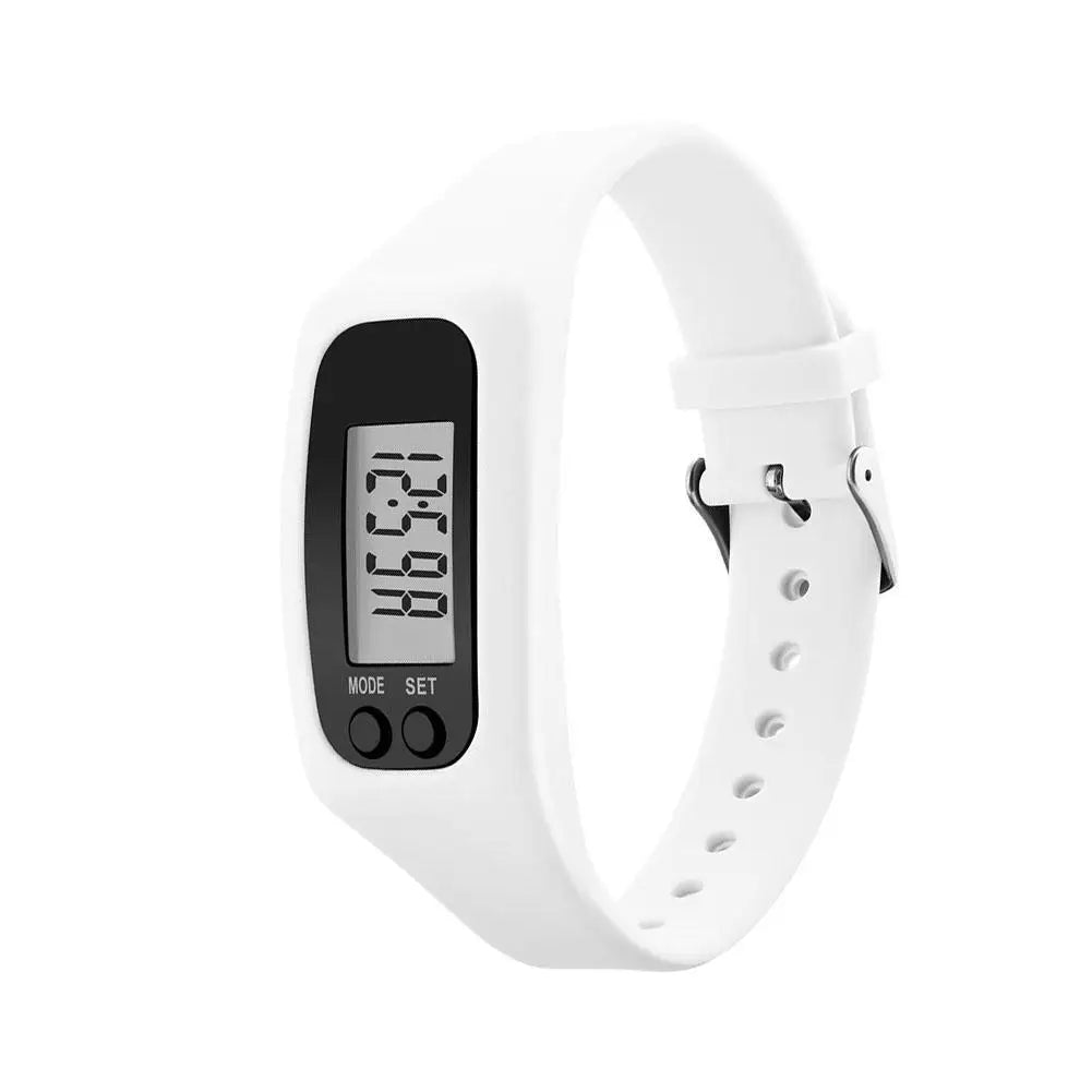 Silicone Pedometer Step Counter Watch – Digital LED Fitness Tracker Bracelet Peaceful Pleasures Health and Wellness G