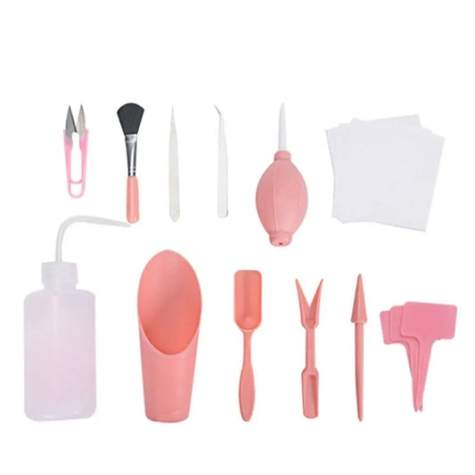 DIY Bonsai & Succulent Planting Tool Kit – 12/16 Pcs Garden Set Garden Planting Kit Oasis Select 12pcs Pink