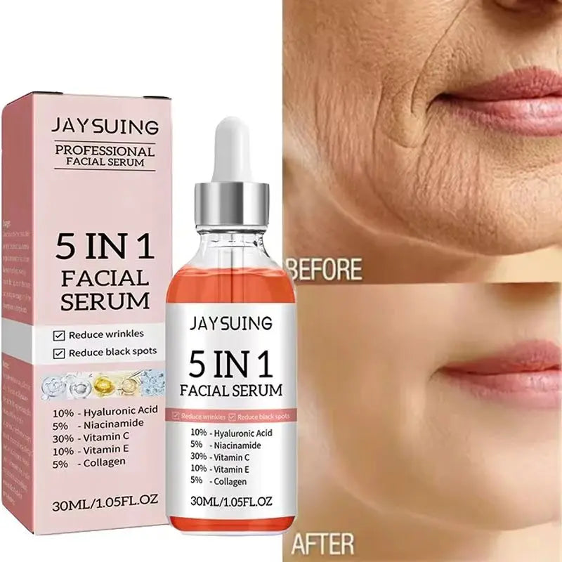 5-in-1 Vitamin C & Hyaluronic Acid Face Serum | Brightening