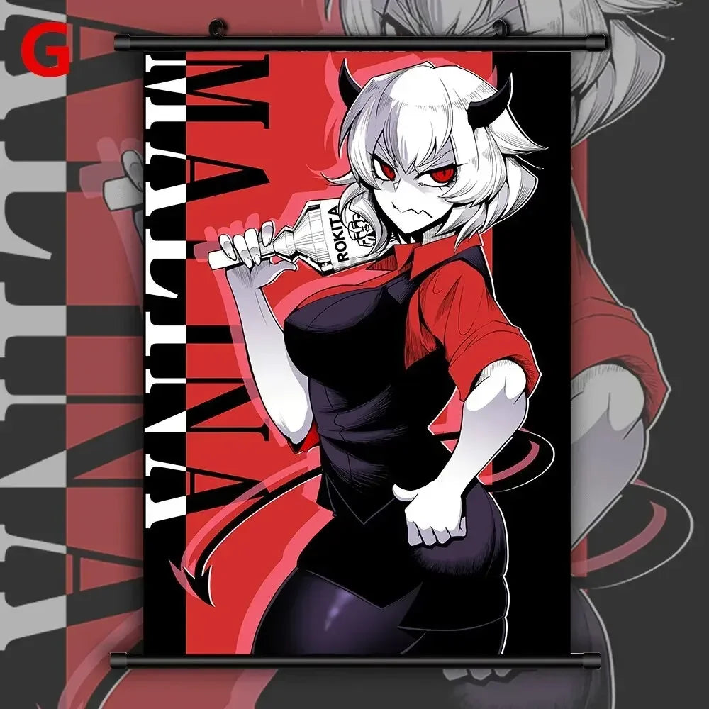 Helltaker Anime Artwork Canvas Painting Posters and Prints Wall Art Pictures for Living Room Decoration Peaceful Pleasures Health and Wellness 8 40x60cm Unframed