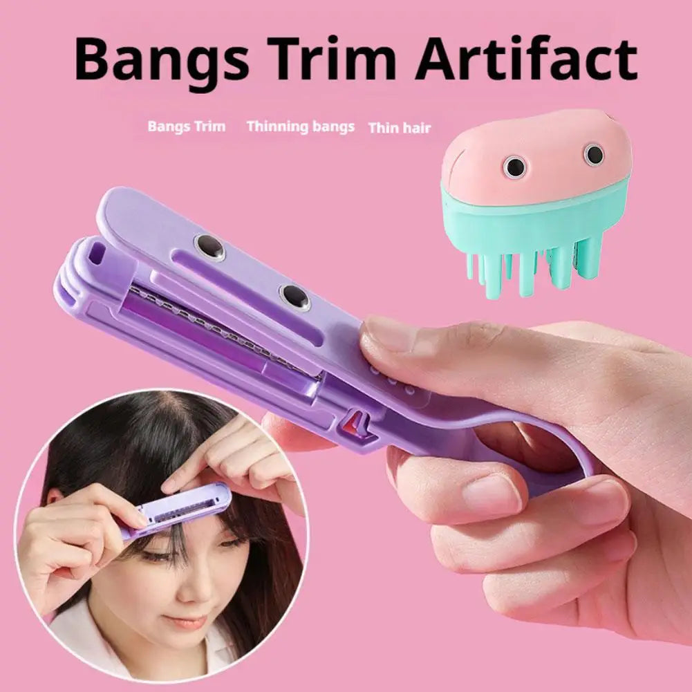 2-in-1 Bang Trimmer & Hair Cutting Comb – Portable