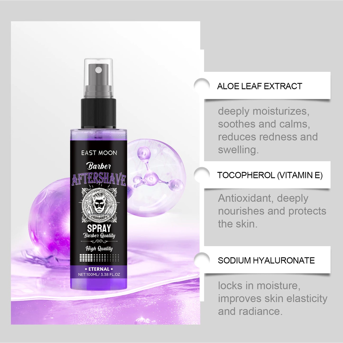 East Moon Aftershave Spray – Moisturizing, Soothing & Non-Greasy