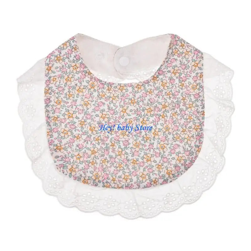 Baby Teething Drool Bib with Bowknot Headband – Soft Cotton